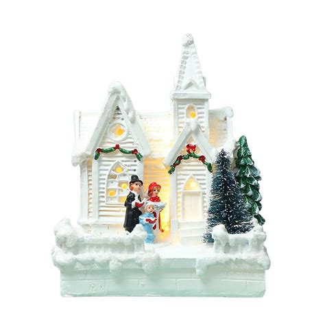 Imshie Christmas Winter Village Houses With Led Light Up Christmas