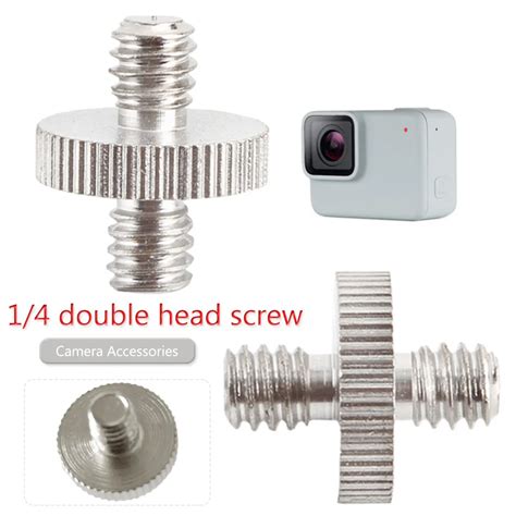 Double Headed 1 4 Male To1 4 Male Screw Thread Convert Adapter Tripod Plate Screw Eb Mount For