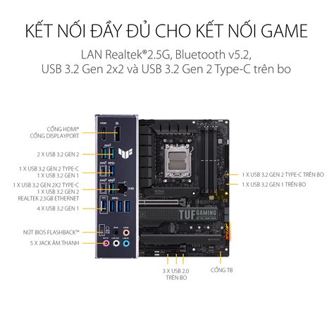 Mainboard ASUS TUF GAMING X670E PLUS Trần Gia Computer