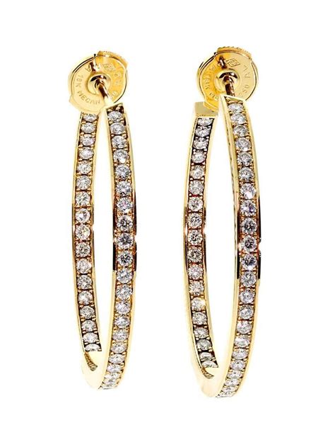 Cartier Diamond Gold Hoop Earrings Opulent Jewelers