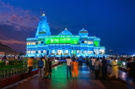 Premium Photo | Prem mandir krishna temple vrindavan