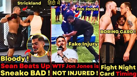 Sean Strickland Brutally Beats Up Sneako Jon Jones Faked His Injury