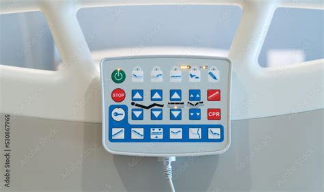 Remote Control Of Patient Bed Hospital Bed Buttons Close Up View