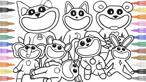 Poppy Playtime Chapter New Coloring Pages How To Color All Smiling