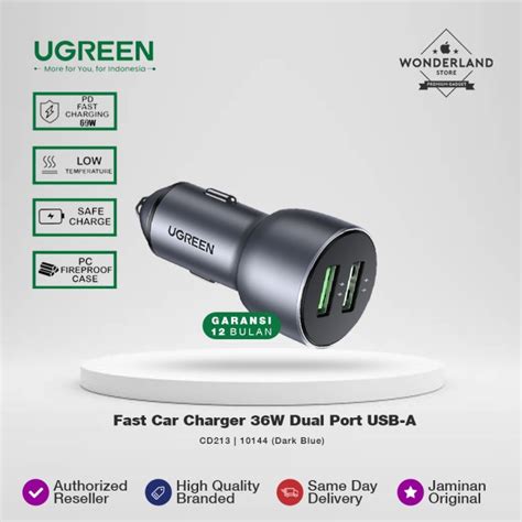 Jual Ugreen Fast Car Charger W W Dual Port Usb A Usb C Qc Pd