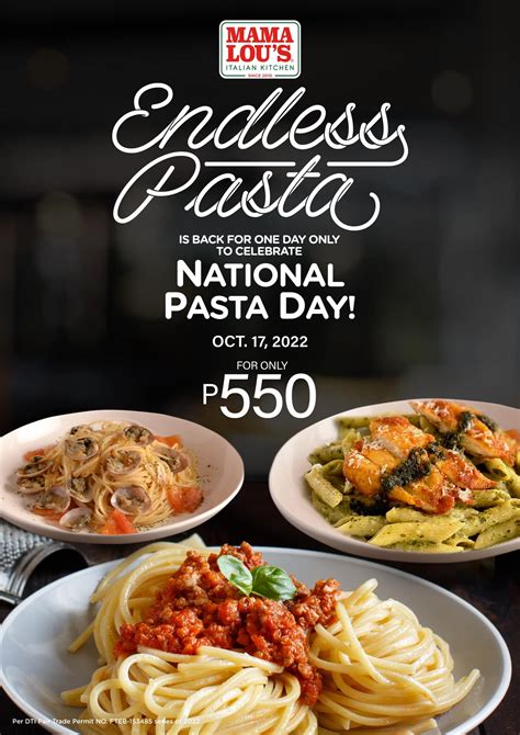 Mama Lous National Pasta Day Promo Manila On Sale