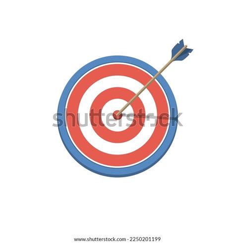 Target Arrow Shooting On Isolated Background Stock Vector (Royalty Free ...