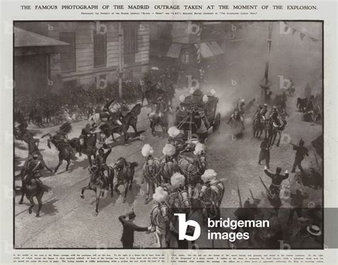 Image of Assassination attempt against King Alfonso XIII and Queen Victoria Eugenie by Spanish ...