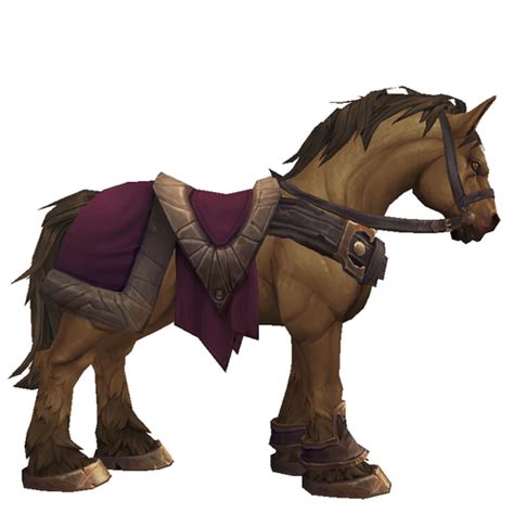 Brown Horse W Burgundy Saddle Warcraft Mounts