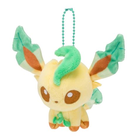 Authentic Pokemon Center Leafeon Plush Pokedoll Mocchiri Mascot