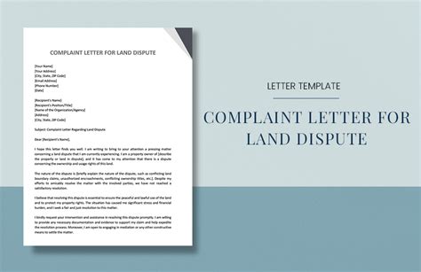 Complaint Letter For Land Dispute In Word PDF Google Docs Pages