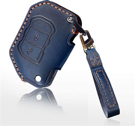 Amazon Hibeyo Leder Car Key Fob Cover With Keychain Fits For Jeep