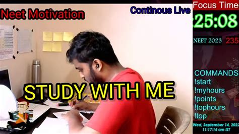 STUDY WITH ME LIVE Continous 80 10 NEET MOTIVATION NEET UPSC