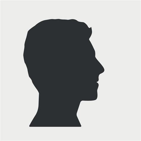 Silueta De Perfil De Hombre Icono De Cara Masculina Ilustraci N