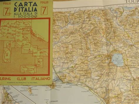 Vecchia Mappa Carta Geografica Epoca Fascista Tci Grosseto