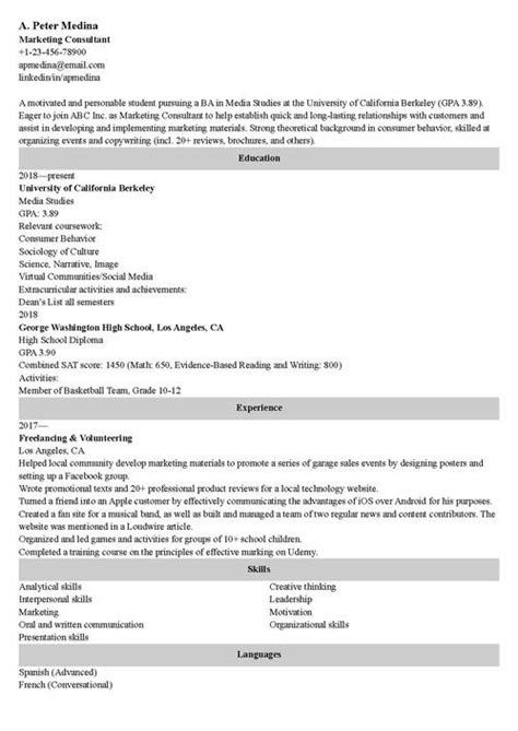 How To Make A Resume With No Experience Best Examples