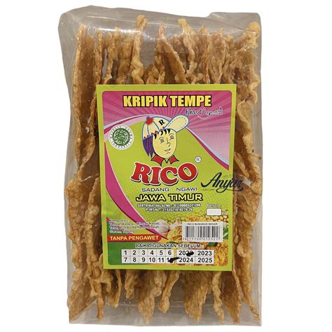 Jual Keripik Tempe Khas Ngawi Keripik Tempe Crispy Cap Rico Shopee