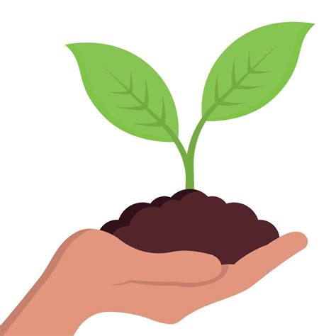 Hand Giving Growing Plant 19489436 Vector Art At Vecteezy