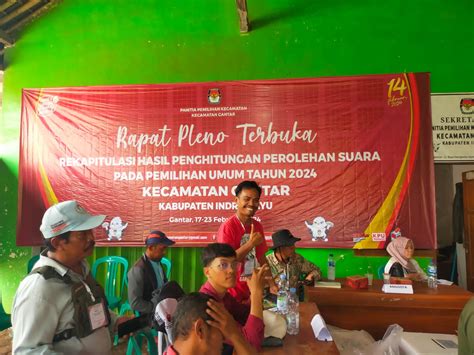 PPK Kecamatan Gantar Gelar Rapat Pleno Terbuka Hasil Rekapitulasi