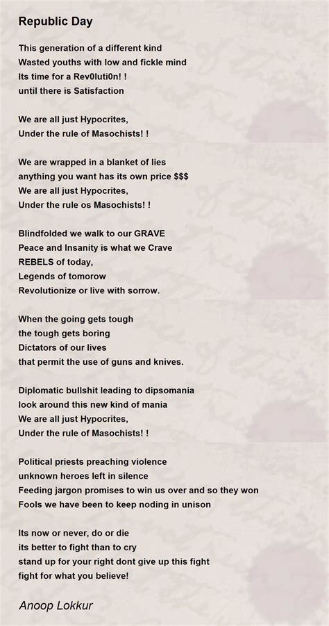 Republic Day - Republic Day Poem by Anoop Lokkur