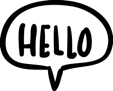 Hello Silhouette PNG HD PNG Mart