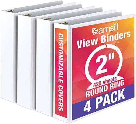 Samsill Economy 3 Ring Binder Organizer 2 Inch Round Ring