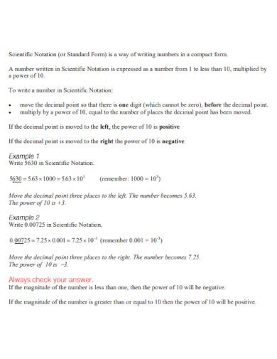 Standard Form - Examples, PDF | Examples