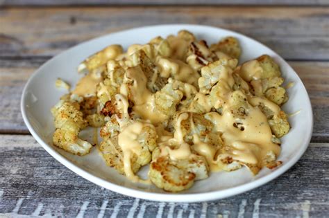 Roasted Cauliflower Recipe And Cheddar Cheese Sauce