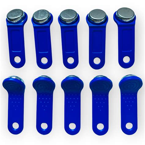 10 X Blue Ibuttondallas Keypos Fob Non Magnetic Uk