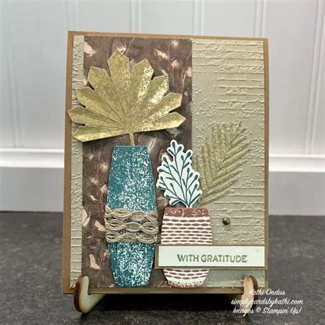 Earthen Textures Bundle Sending Gratitude Stampin Up Fancy Fold