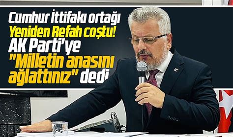 Samsun da Yeniden Refah tan AK Parti ye tepki Milletin anasını