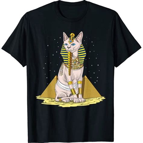 New Limited Sphynx Cat Hairless Cat Egyptian Pharaoh Goddess Pyramids T