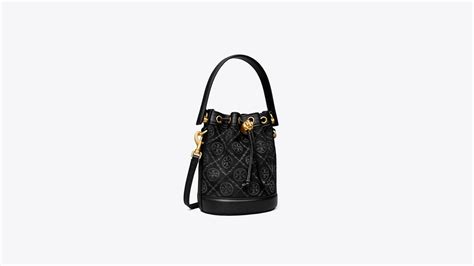 Mini T Monogram Bucket Bag Womens Designer Crossbody Bags Tory Burch