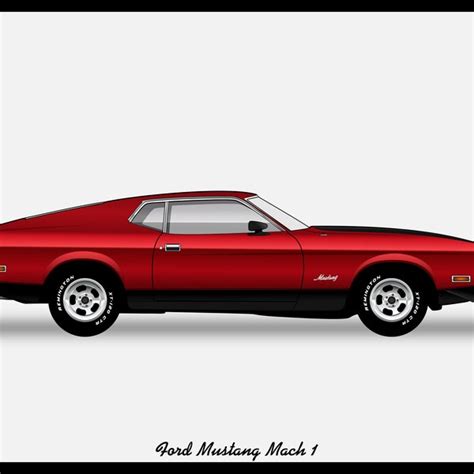 Ford Mustang Mach 1 Poster Etsy