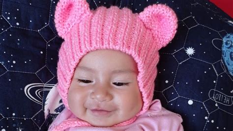 gorro modelo N2 con orejas de oso tejido para bebes y niños YouTube