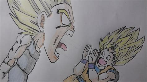 Goku And Vegeta Funny Moments Dragon Ball Z Drawing Gokudrawing