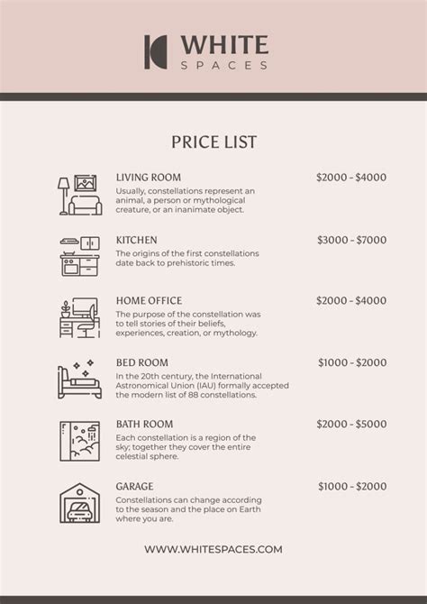 Interior Design List Template Infoupdate Org