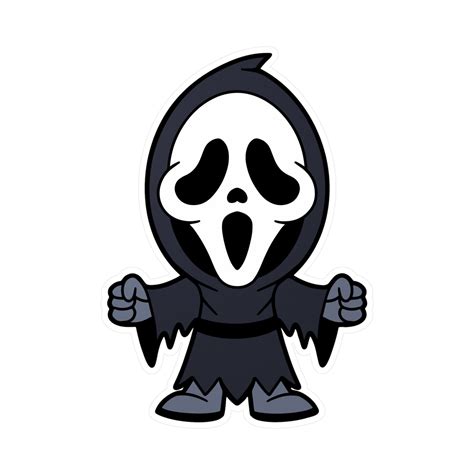 Halloween Vinyl Decal Horror Decal Horror Character Ghostface Decal