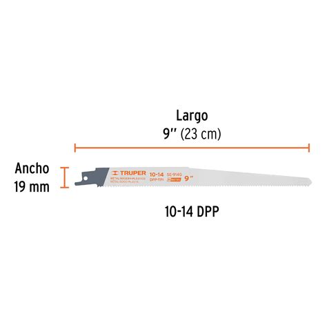 Ficha Tecnica Blíster con 2 seguetas sierra sable 9 10 14 DPP uso general