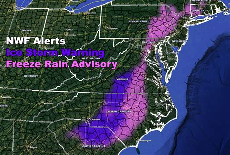 Ice Storm Warning And Freezing Rain Advisory National Weather Force