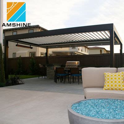 Modern Outdoor Furniture Bioclimatic Garden Aluminium Louvered Patio