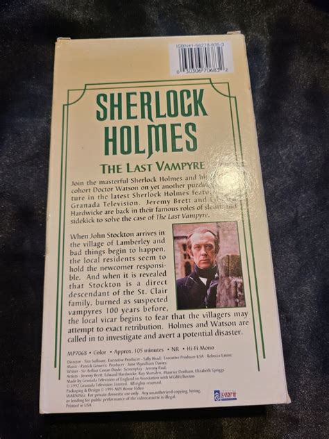 Sherlock Holmes - The Last Vampyre (VHS, 1995)