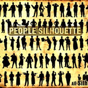 People Silhouette (Human-Shapes) | Custom Shapes for Photoshop