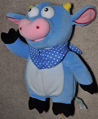 9" DORA EXPLORER BENNY The BULL plush blue Cow with Scarf Gund 2002 ...