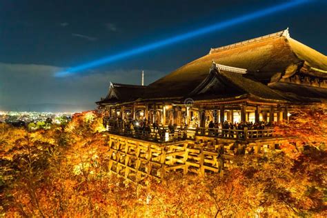 Autumn Night Light Up at Kiyomizu-dera Temple and the Large Vera ...