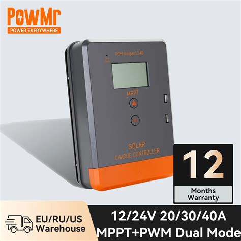 Powmr Contr Leur De Charge Solaire V V Mppt Pwm Double Mode