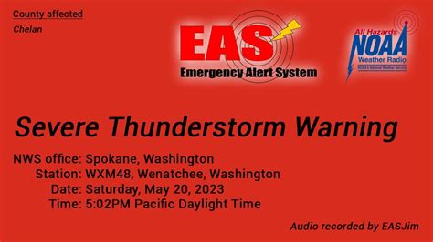 Eas 784 794 Nwr And Eas 6 Severe Thunderstorm Warnings And 2 Flash