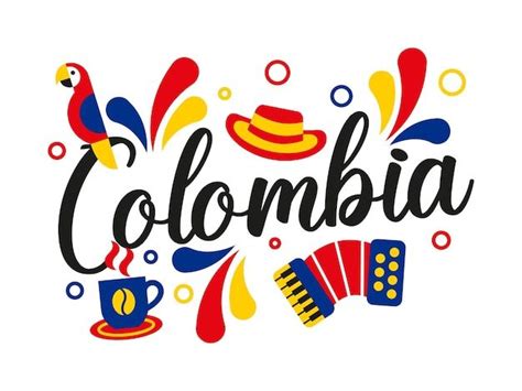 Ilustración de colombia Vector Premium Capas de trabalhos Colombia