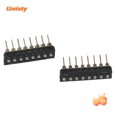 UMISTY 5 Pcs DIP Switch 2 54mm Pitch PCB Mountable Toggle Switch