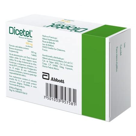 Dicetel 100 mg 42 Tabletas Abbott México